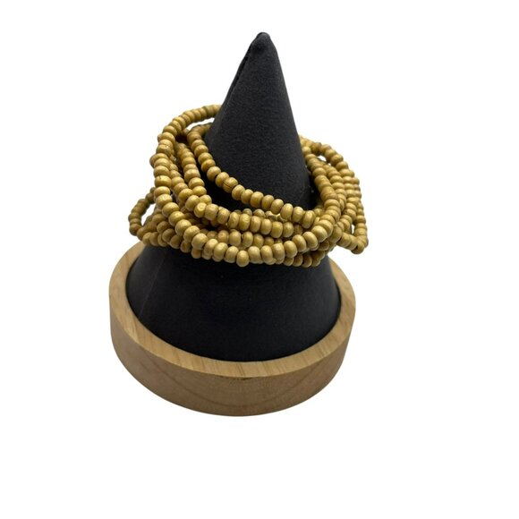 Vintage Cookie Lee Bracelet Bundle Set Wooden Beads Stretch Boho Nature NEW - Picture 7 of 7